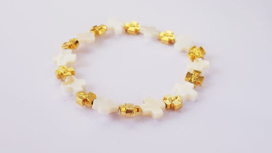 Shell&Golden Cross Bracelet